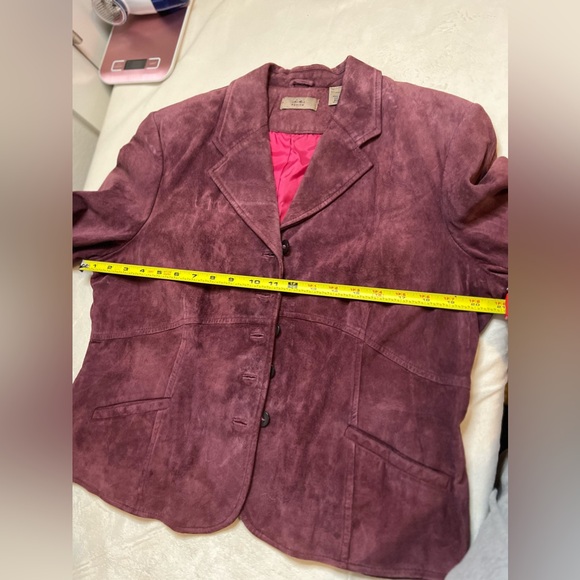 Women's Vintage I.E. Petite Mauve 100% Leather Jacket Size PXL (US 12-14) - Picture 7 of 16